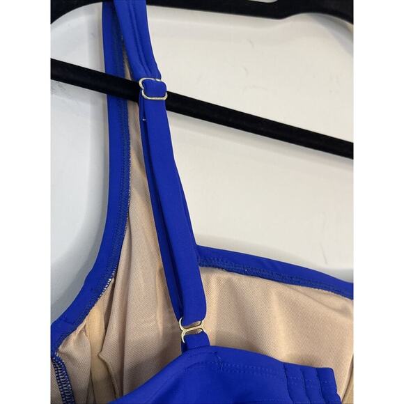 NWT Kona Sol Size XL 16 Royal Blue Underwired Swim Top With Back Hook Closure - Picture 6 of 13